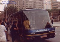 Autobús eléctrico que funcionó en pruebas en esta línea, año 1991. Foto Lluis Cuesta