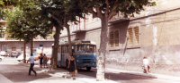 Terminal de la calle Fluvía, junto al Ambulatorio, final que compartía con la línea 12, año 1983. Foto Pere París