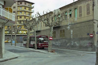 Terminal de la calle Fluvía, junto al Ambulatorio, año 1983. Foto Pere París