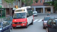 Bus en la Pl. Vallvidrera, inicio de la línea, mayo 2005