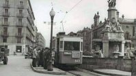 Plaza Palacio, tranvía de la línea 29. Foto autor desconocido