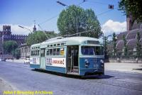 Tranvía de la línea 29 junto al Parque de la Ciudadela. Archivo JF Bromley