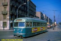 Tranvía de la línea 29 junto al Pl. Palacio. Foto JF Bromley, año 1967