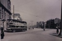 Trolebús de la línea FC girando desde la Av. Meridiana. Archivo TMB