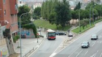 En la Cta. de Ribas incorporandose a la Av. Meridiana, agosto 2004