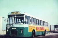 Pegaso Monotral 6035 que servía en la línea. Foto autor desconocido, años 70