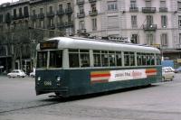 Tranvía en la Gran Vía. Foto Jean-Henri Manara, año 1969