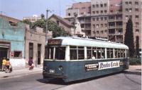 Tranvía de la línea 50 en la Pl. Virrey Amat