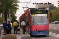 Tranvía de la prueba piloto de la Av. Diagonal, oct.1997. Foto Pere Paris