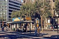 Marquesina del autobús, año 1995. Foto Pere París