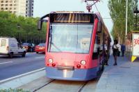 Tranvia Combino de la prueba piloto de la Diagonal, año 1997. Foto QVC