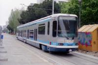 Tranvia Alsthom de Grenoble de la prueba piloto de la Diagonal, año 1997. Foto QVC