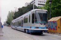 Tranvia Alsthom de Grenoble de la prueba piloto de la Diagonal, año 1997. Foto QVC