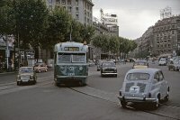 Pl. Cataluña, junio 1964. Foto TrainsandTravel