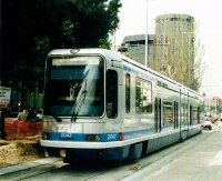Tranvía de la prueba piloto de la Av. Diagonal