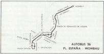 Recorrido del autobus 26, aos 60