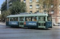 Tranvía de la línea 50 en la calle Vilamarí con Gran Vía, último final que tuvo siendo línea de tranvía