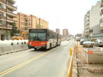 En la C de Cornell durante las obras del TramBaix, marzo 2002