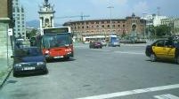 En la Pl. Espaa, debajo de las Torres de Venecia, agosto 2002