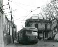 Tranvia 49 en la Plaza Ibiza, ao 1971