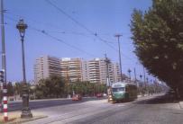 Tranva tipo Washingthon en la Av. Diagonal al comienzo de la Zona Universitaria