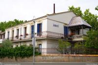 Colonia Petit, de donde partían los autobuses hacía Barcelona, en Begues, mayo 2024