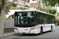 Primera semana de circulación del ex-3184 de BaixBus con decoración Hife, Begues, 25/05/024