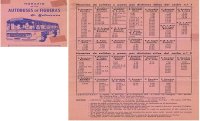 Horario servicio urbano 1968, V. Belmonte. Colección Avculubret