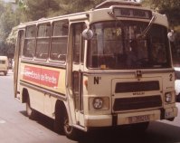 Segundo microbús del servicio urbano. Pegaso Sava 5071 Unicar, julio 1985, últimos días de circulación. Foto Butlletí Sant Feliu