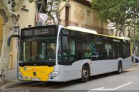SF1 en el final provisional del Pº Nadal, mientras se derrumbaba la estación de tren, julio 2023